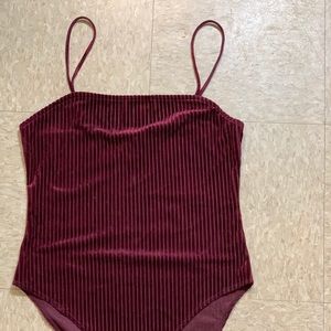 Burgundy bodysuit